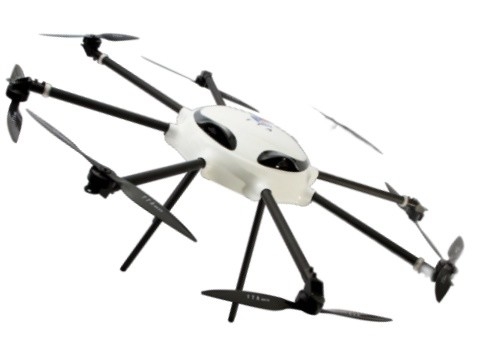 LT-M8FD UAV personalizado de ocho rotores en red para inspección y campo de logística
