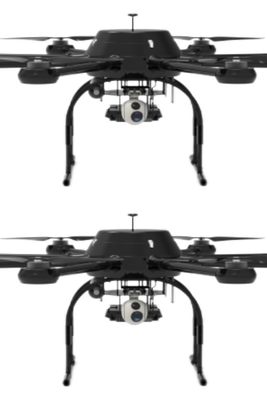 Drones multirotor en red de trabajo pesado de 30 kg y lente fotoeléctrica AI de tres ejes