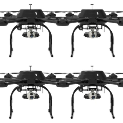 8 rotores UAV de trabajo pesado en red 30kg de nivel con lente fotoeléctrica de serie AI de tres ejes